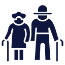 Elderly Taxi Service Icon